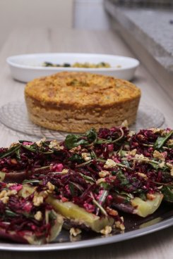 As receitas ensinadas na aula foram preparações com base na dieta vegetariana