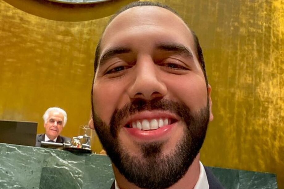 O presidente de El Salvador, Nayib Bukele, subiu à tribuna da Assembleia-Geral da ONU nesta quinta-feira, 26