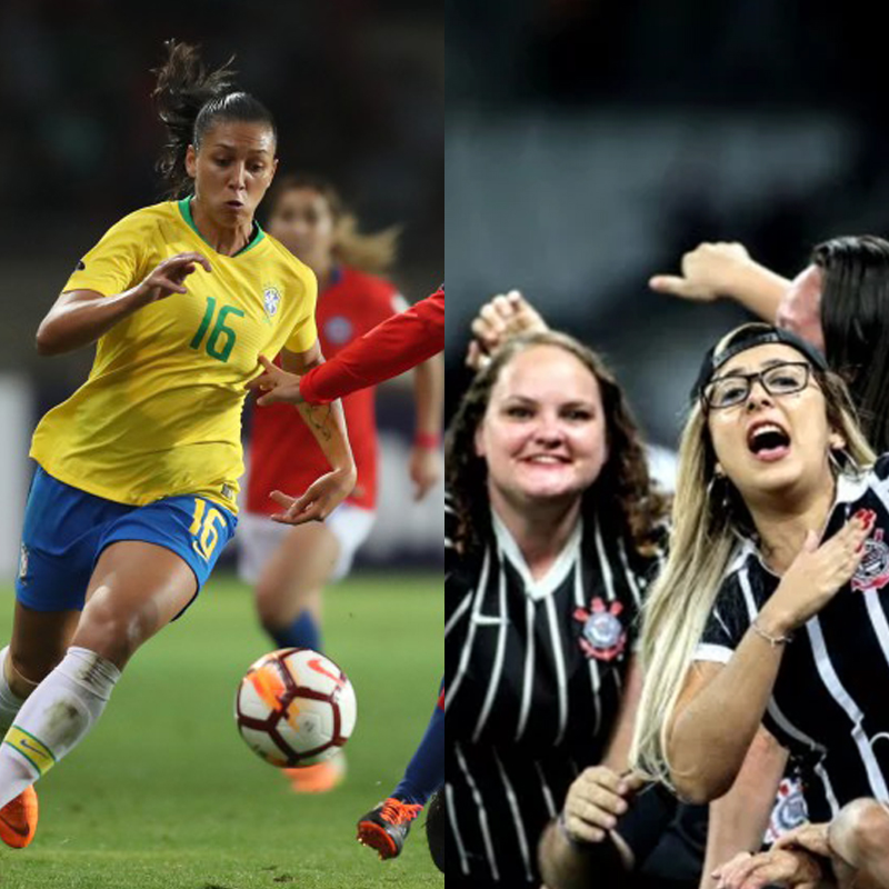 Seja dentro de campo ou na torcida, elas estão presentes no futebol