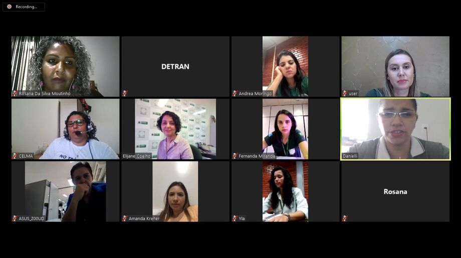 A reunião virtual foi realizada pelo aplicativo zoom com o apoio da DIRT