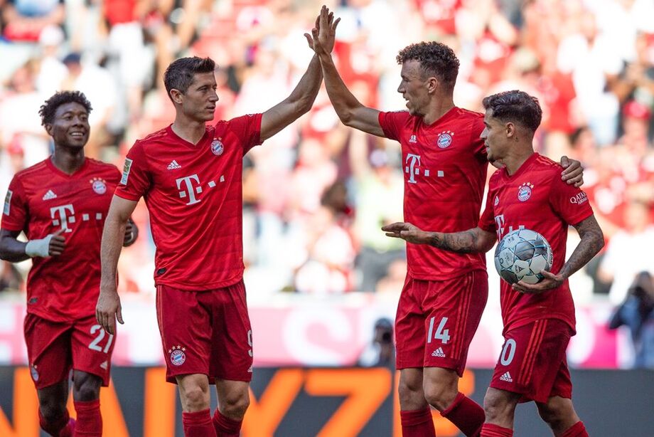 Com três vitórias em três jogos, o Bayern soma nove pontos e segue na liderança da chave