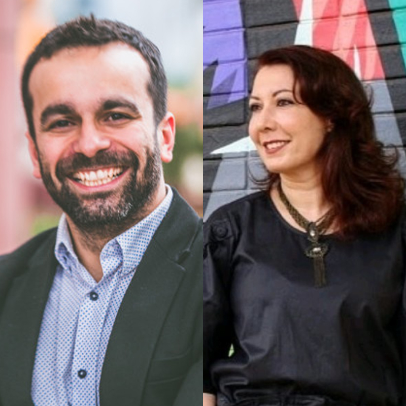 Palestrantes: Mateus Piveta, idealizador e embaixador na Lead for Tomorrow e Lucila Simão, diretora executiva no Instituto Fenasbac