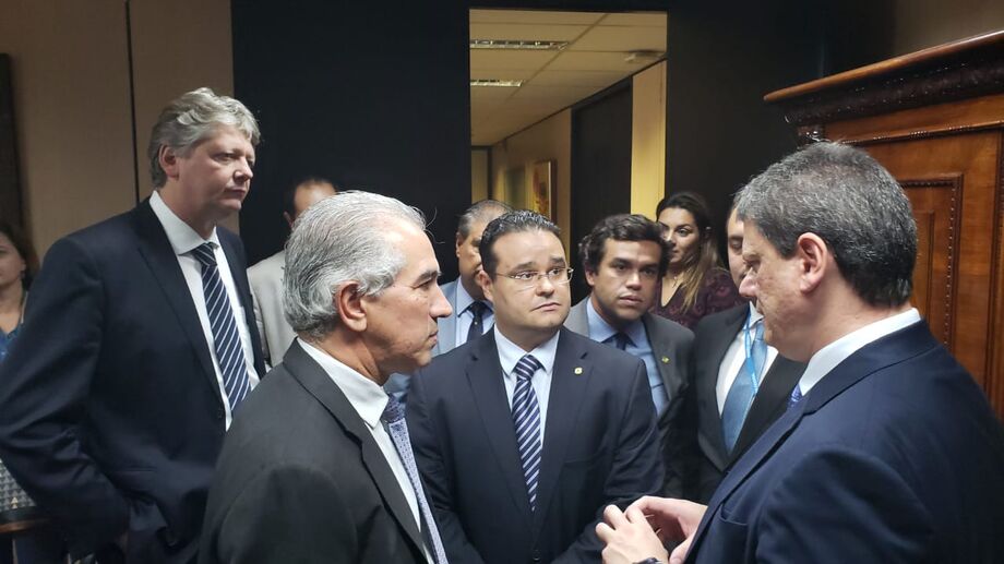O governador ainda se reuniu com o chefe de gabinete do Ministro Onix Lorenzoni, Leandro Barbosa de Lima