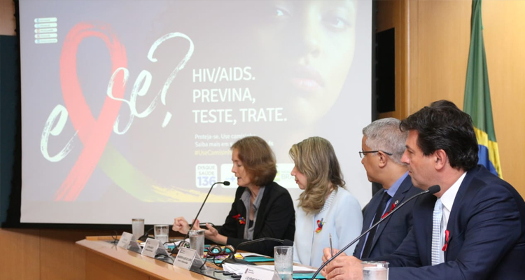 A nova Campanha de Prevenção ao HIV/aids foi lançada pelo ministro da Saúde, Luiz Henrique Mandetta, nesta sexta-feira (29), em Brasília (DF)