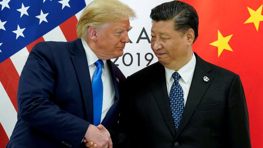 O presidente dos EUA, Donald Trump e o presidente da China, Xi Jinping