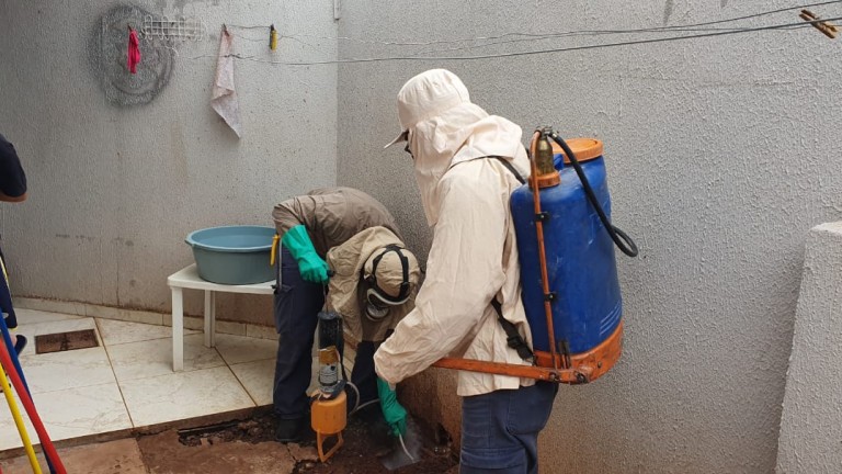 Na manhã desta segunda-feira, os agentes visitaram imóveis nos bairros Jardim Panamá, Zé Pereira e Vila Alba