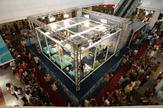 Casa de Vidro da 9ª edição do 'Big Brother Brasil', localizada em shopping no Rio de Janeiro
