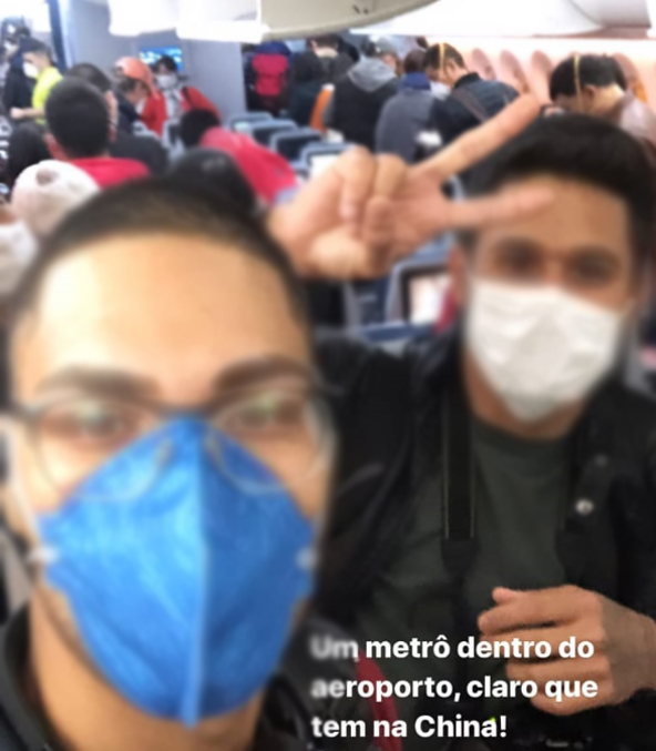 Gabriel Santana fez uma viagem de 14 dias pela Ásia, passando pela China e Tailândia e teve conexão na Alemanha