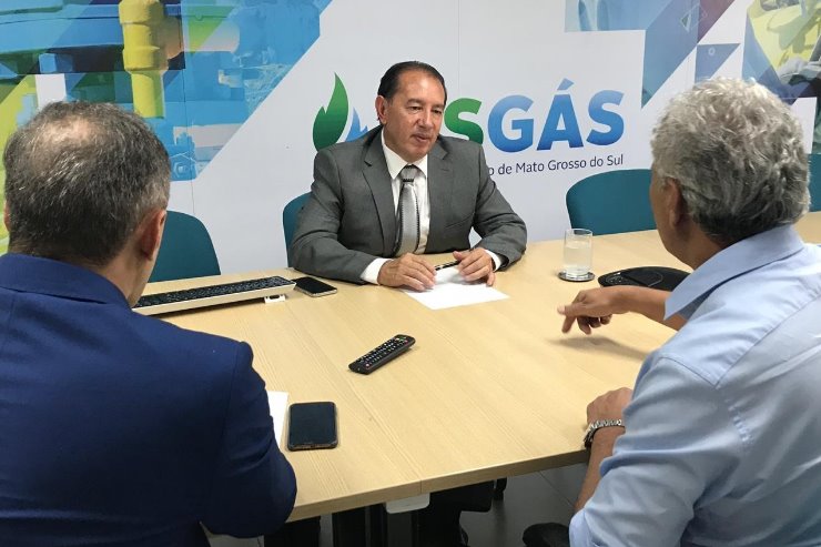 Gerson Claro em reunião com Lucas e Rudel sobre o GNV veicular