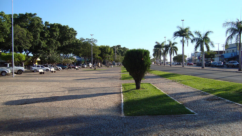 A praça de Jardim