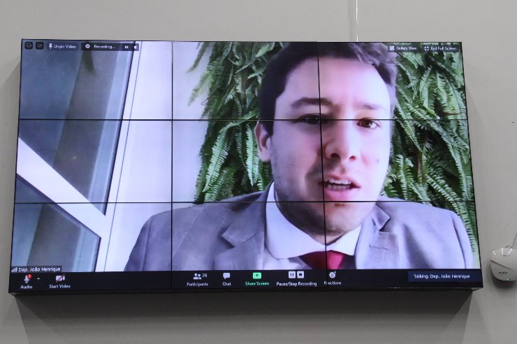 Proposta foi apresentada por João Henrique durante sessão realizada por videoconferência
