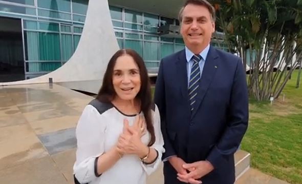 O presidente Jair Bolsonaro anunciou nesta quarta-feira a demissão da atriz Regina Duarte do cargo de secretária especial de Cultura