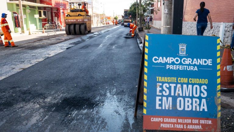 A obra, orçada em R$ 1,9 milhão, é uma complementação do projeto Reviva Campo Grande executado na rua mais tradicional da cidade