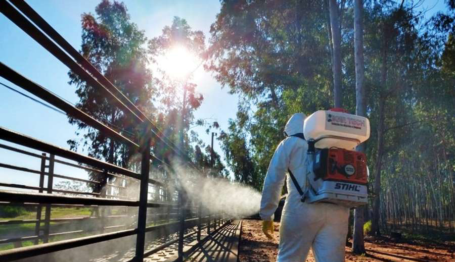 A empresa e os locais circulação de funcionários passaram por desinfecção