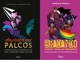 Capas dos livros: Da praça aos palcos e Bradando contra todas as opressões!