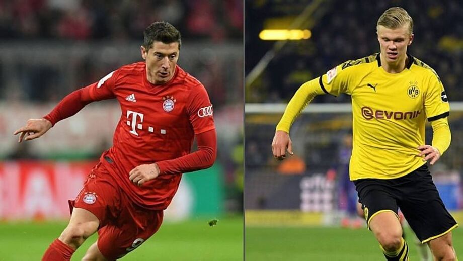 Robert Lewandowski e Erling Haaland lideram Bayern e Borussia Dortmund, respectivamente, no embate desta terça-feira, pelo Campeonato Alemão