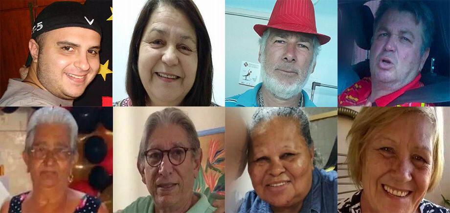 Montagem com algumas das vítimas fatais