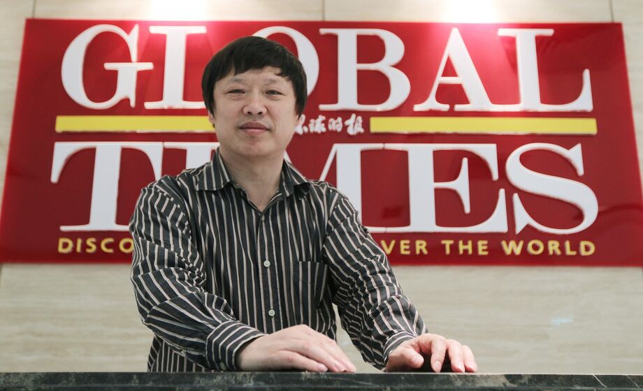 Editor do jornal Global Times, ligado ao Partido Comunista da China, Hu Xijin