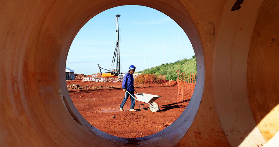 A indústria da construção civil em MS registrou o menor índice de empresas comparado com os estados do Centro-Oeste