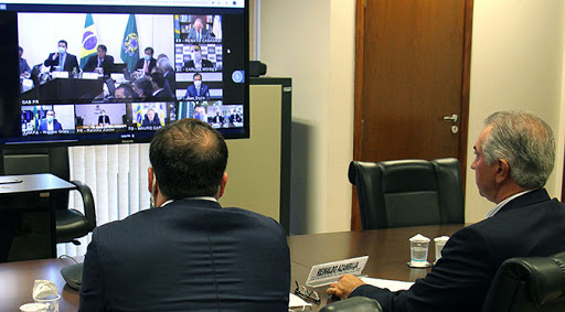 Em videoconferência, Azambuja ouviu do presidente que auxílio seria liberado logo