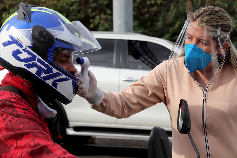 Barreira sanitária em Sorocaba, no interior do Estado