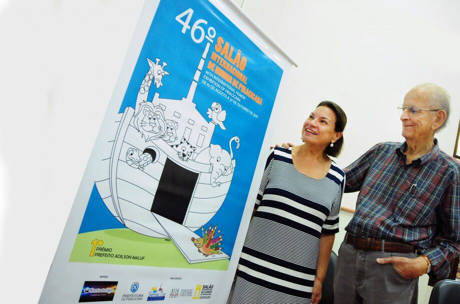 Secretária Municipal de Ação Cultural e Turismo, Rosângela Camolese, e o ex-prefeito Adilson Maluf