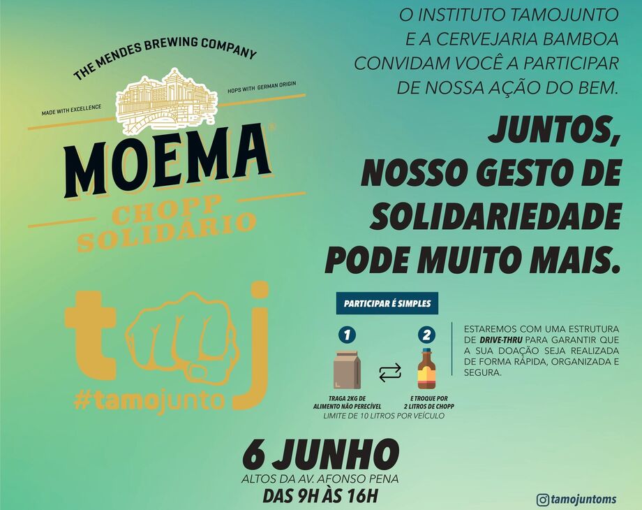 A expectativa da organização é conseguir arrecadar até 15 toneladas de alimentos e distribuir 10 mil litros de cerveja, que foram doados pela indústria.