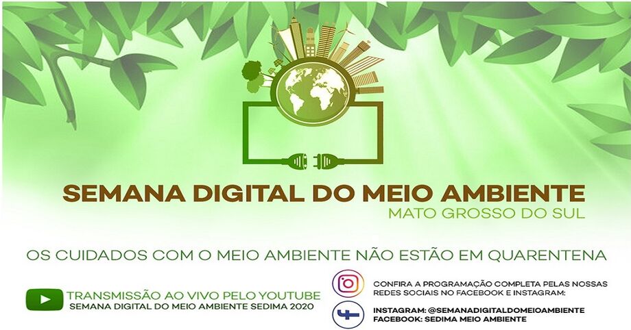 A programação e demais atividades será divulgada e compartilhada nas redes sociais do Imasul (facebook.com/meioambientems) e da Semagro (facebook.com/semagroms e @semagroms, no Intagram).