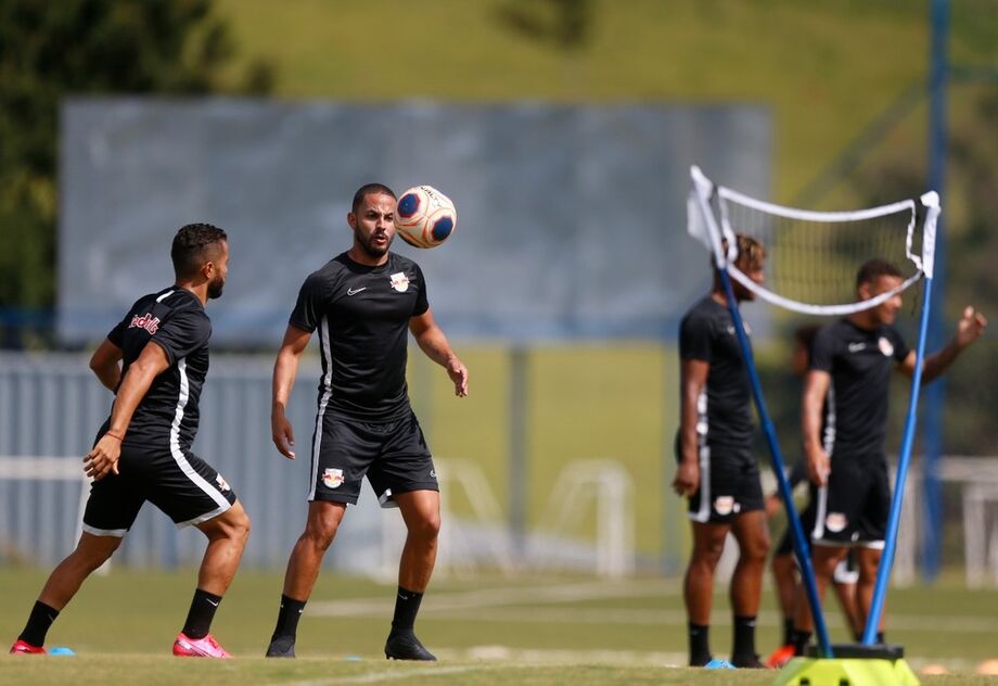 Treino do Bragantino antes da pandemia do coronavírus