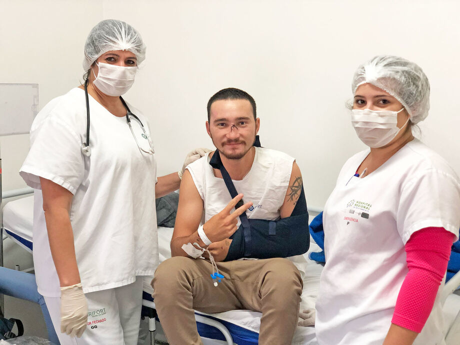 César Escobar Ibarra, que sofreu acidente de motocicleta, a qualidade na assistência e referência da unidade foi essencial para sua recuperação