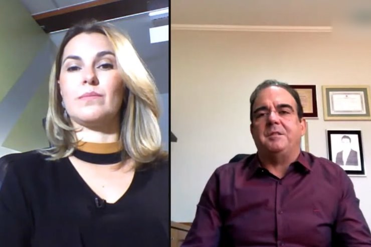 Jornalista Gláucia Jandre entrevistou o deputado Felipe Orro por viodeoconferência