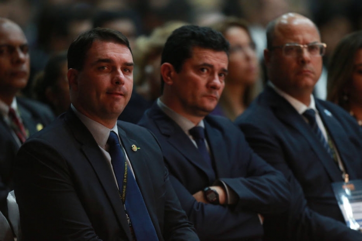 Flavio Bolsonaro e Sergio Moro