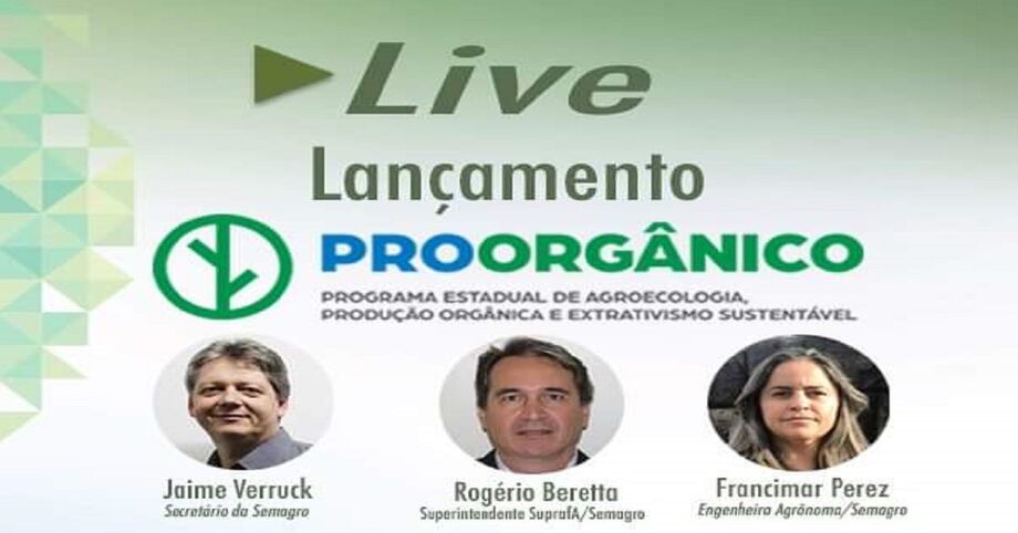 Semagro preparou uma live para seu lançamento que além de Francimar contará com a participação do Secretário Jaime Verruck e o Superintendente Rogério Beretta e será exibida a partir das 16h30, desta terça-feira