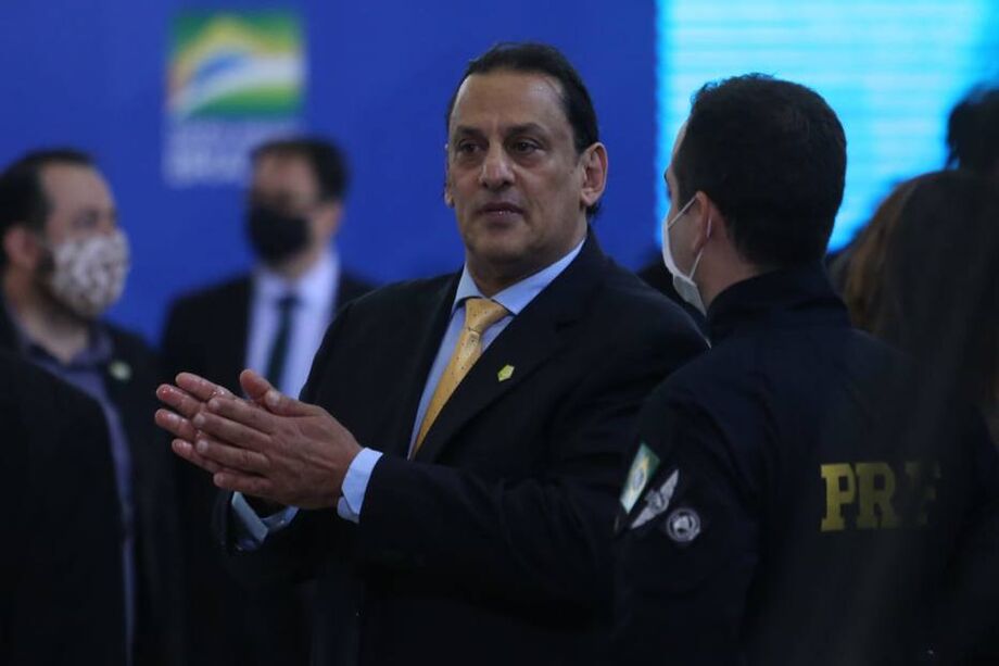 Fred Wassef, advogado de Bolsonaro e Flávio, em evento no Palácio do Planalto no dia 17 de junho