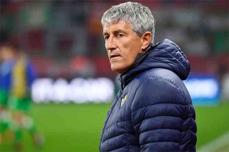 O técnico do Barcelona, Quique Setién