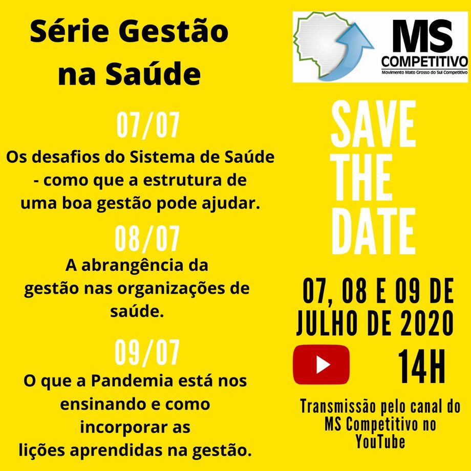 A série se chama Gestão e Pandemia: usando os conceitos de gestão para minimizar a crise
