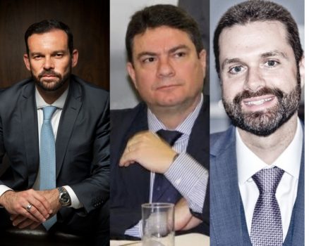 Os advogados Daniel Bialski, Almino Afonso Fernandes e André Damiani