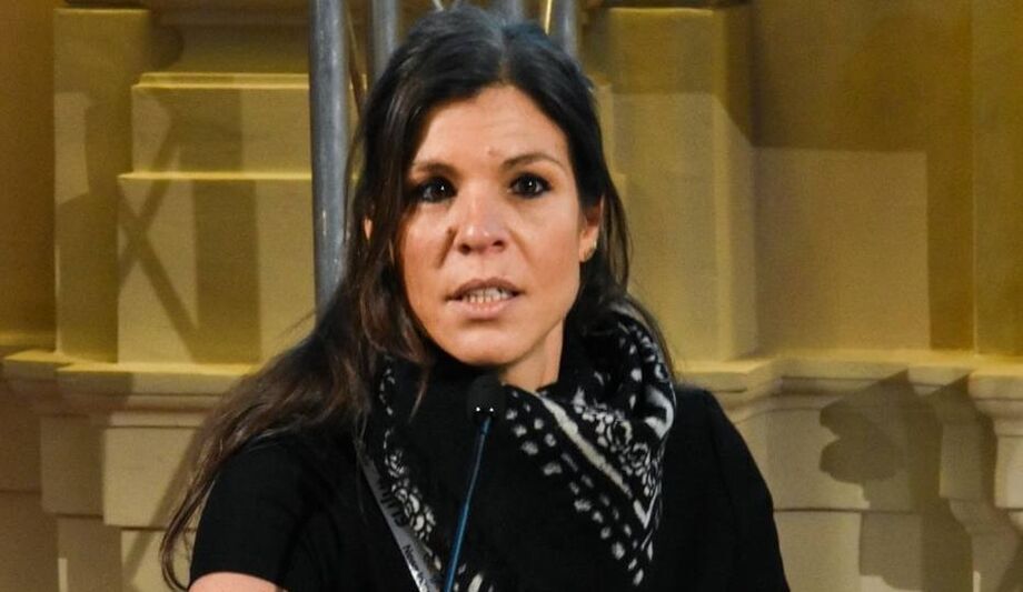 A cientista política Daphne Halikiopoulou em evento na Itália