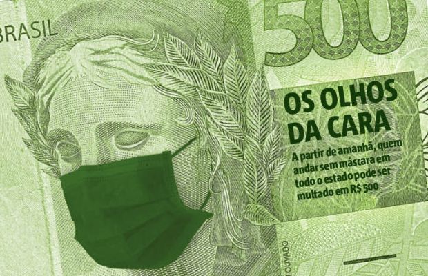 Descumprimento da regra do uso de máscara dará multa