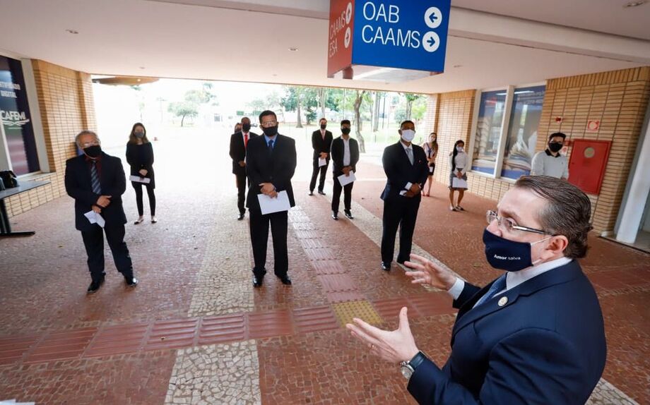 Em discurso, o Presidente Mansour Elias Karmouche destacou a importância da união da classe neste momento de pandemia