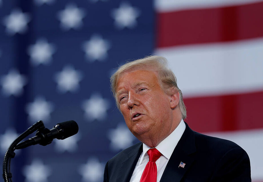 O presidente dos Estados Unidos, Donald Trump, em discurso