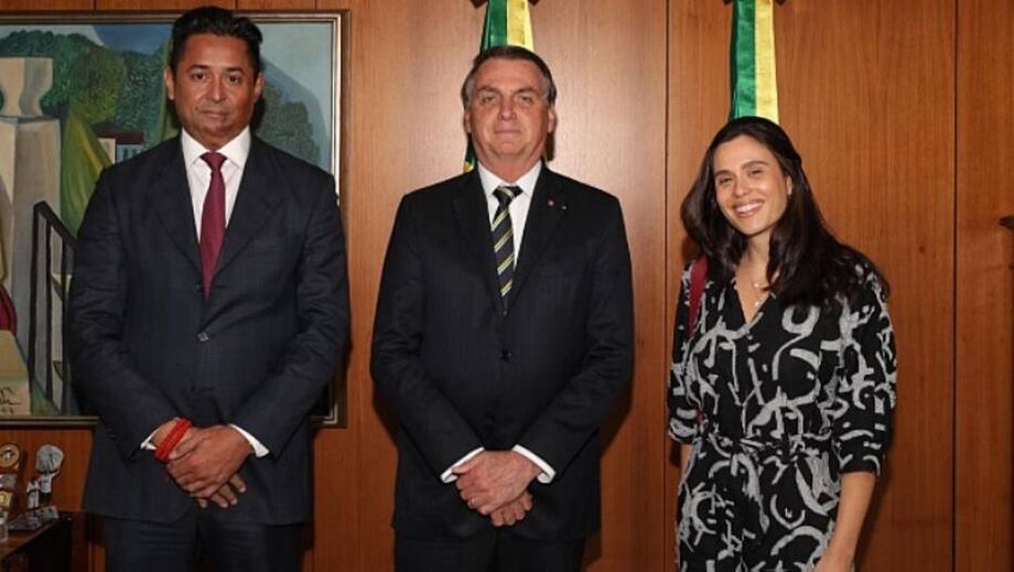JR Pereira com Jair Bolsonaro após encontro em Brasília