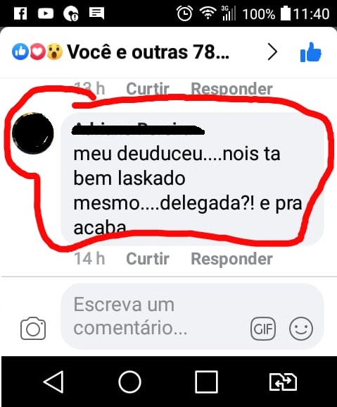 Print do comentário