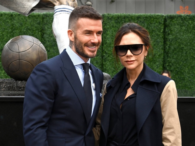 David Beckham e Victoria Beckham no Dignity Health Sports Park, em março de 2019