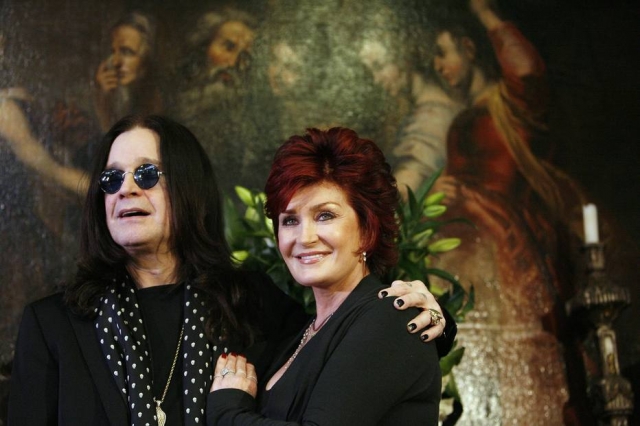 Ozzy e Sharon Osbourne em Beverly Hills, na Califórnia, em novembro de 2007