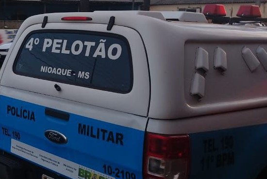 Polícia Militar em Nioaque realizava rondas no perímetro urbano da cidade, quando deu ordem de parada ao condutor de um veículo GM Celta
