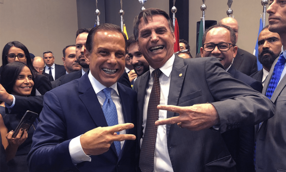 O governador de São Paulo, João Doria (PSDB) e Bolsonaro
