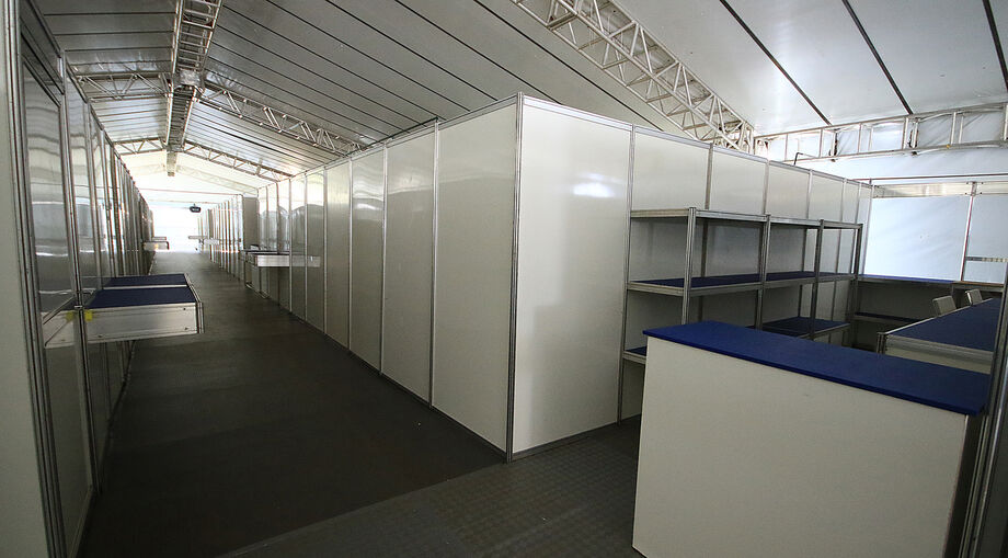 A segunda tenda do Hospital de Campanha pode ser utilizada