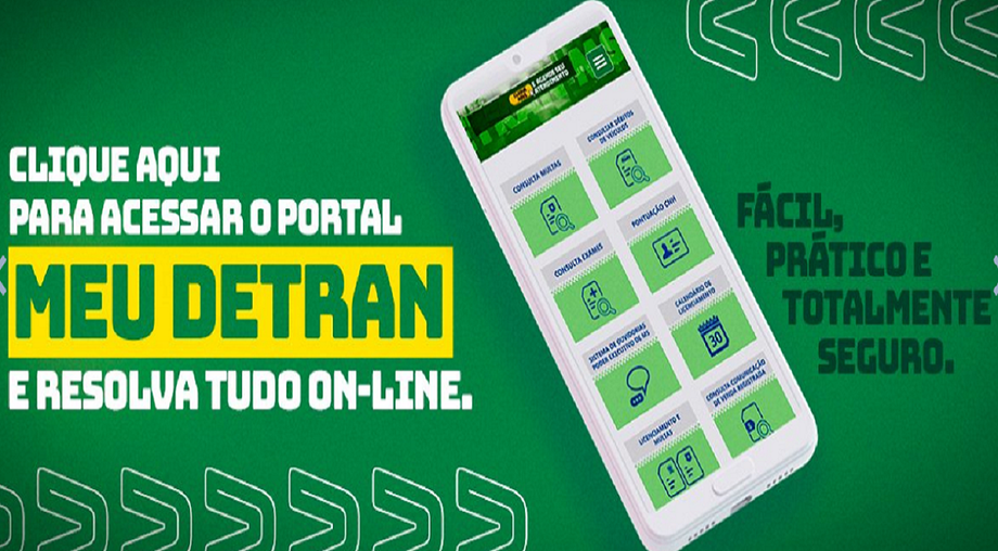 O novo portal de serviços digitais tem uma plataforma organizada separando os serviços de habilitação, veículos, agendamento, infração, educação, credenciamento, entre outros.