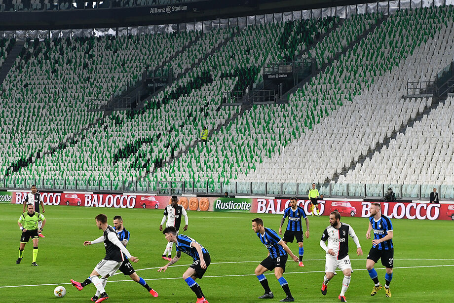 Estadio da Juventus, em Turim na Italia, sem público